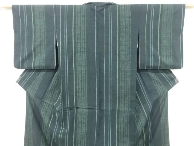 小紋　大島紬　縦縞　ブラウンカラー　着物　054a p 小紋 大島紬 縦縞 ブラウンカラー 着物 054a p